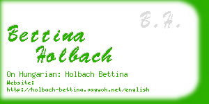 bettina holbach business card